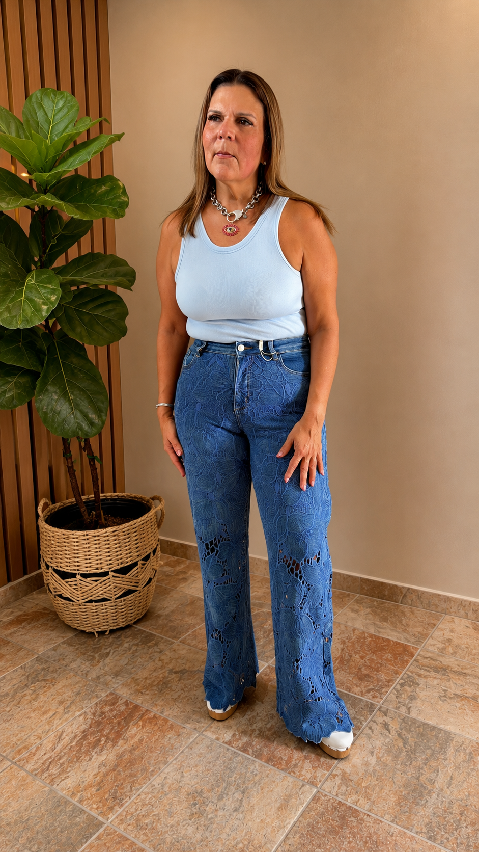 Embroidered Denim