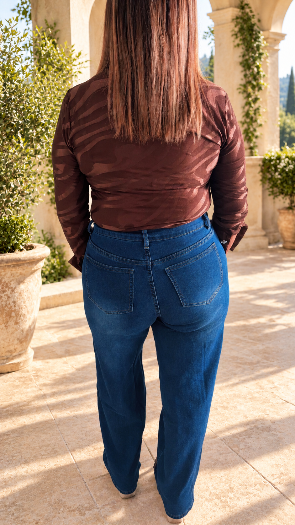 Asymmetrical Straight Jeans